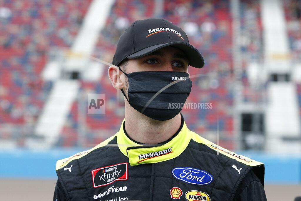 Ralph Freso Austin Cindric looks on from pit road prior to the NASCAR Xfinity Series auto race at Phoenix Raceway, Saturday, Nov. 7, 2020, in Avondale, Ariz. (AP Photo/Ralph Freso)