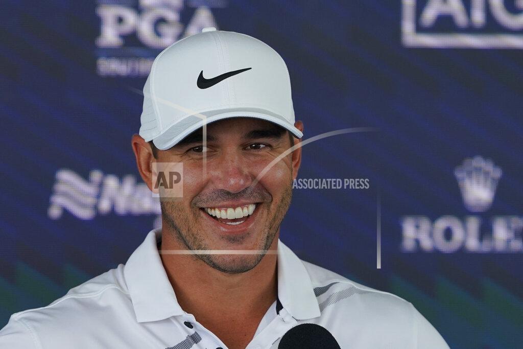 Matt York Brooks Koepka speaks during a news conference at the PGA Championship golf tournament, Tuesday, May 17, 2022, in Tulsa, Okla. (AP Photo/Matt York)