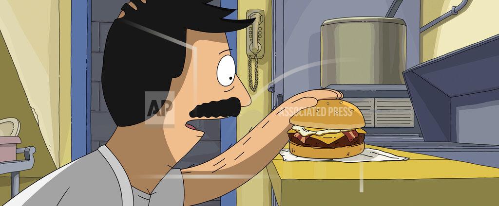 Uncredited This image released by 20th Century Studios shows Bob Belcher, voiced by H. Jon Benjamin in a scene from "The Bob's Burgers Movie." (20th Century Studios via AP)
