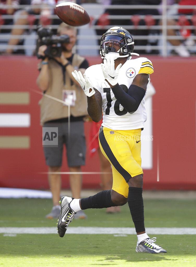 Ben Margot Pittsburgh Steelers wide receiver Diontae Johnson catches a touchdown pass against the San Francisco 49ers during the second half of an NFL football game in Santa Clara, Calif., Sunday, Sept. 22, 2019. (AP Photo/Ben Margot)
