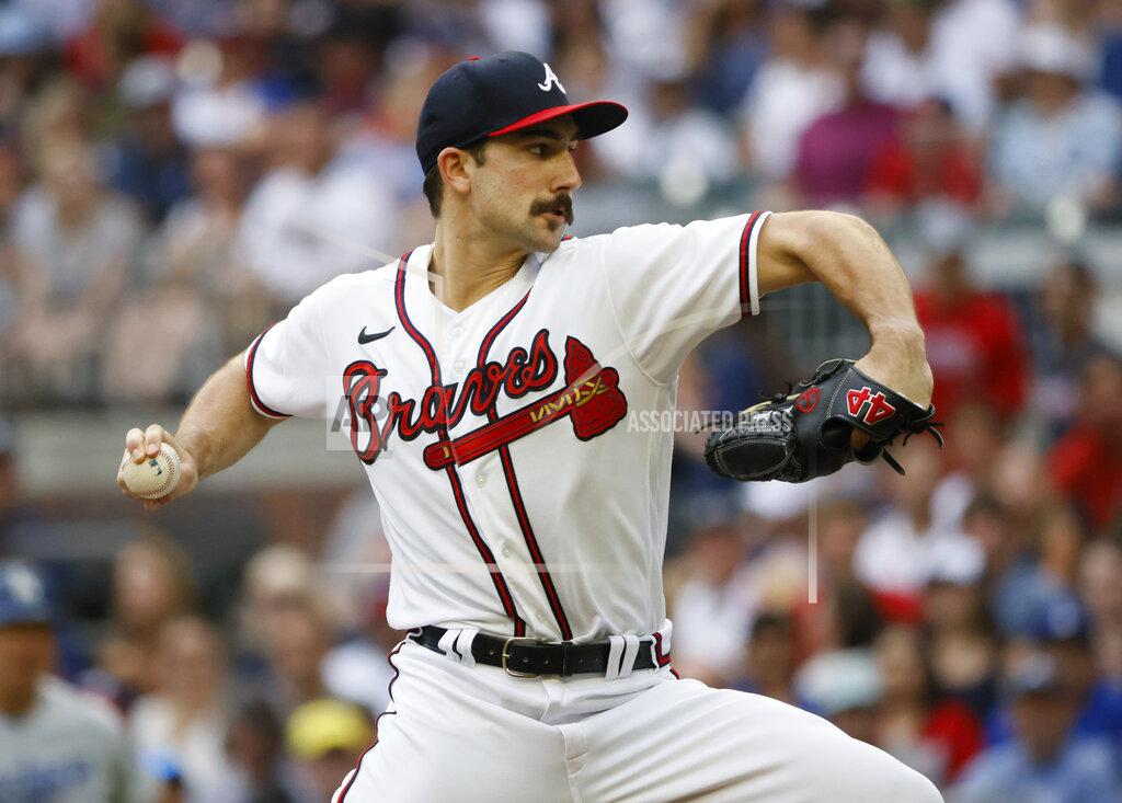 Bob Andres Atlanta Braves starting pitcher Spencer Strider throws to a Los Angeles Dodgers batter during the first inning of a baseball game Sunday, June 26, 2022, in Atlanta. (AP Photo/Bob Andres)
