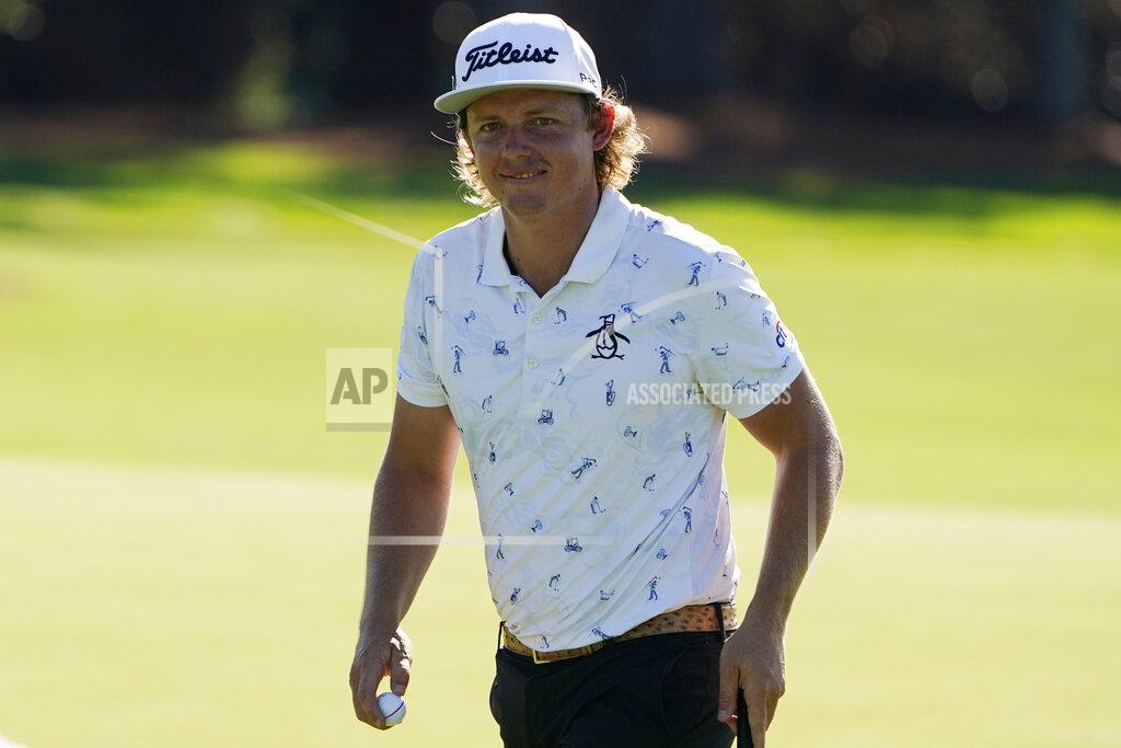 Chris Carlson Cameron Smith, of Australia, reacts after a birdie on the 18th hole during the second round of the Masters golf tournament Friday, Nov. 13, 2020, in Augusta, Ga. (AP Photo/Chris Carlson)