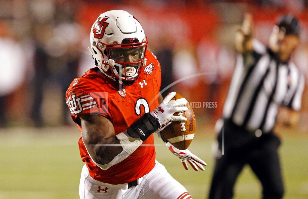 Rick Bowmer FILE - In this Oct. 20, 2018, file photo, Utah running back Zack Moss (2) carries the ball in the second half during an NCAA college football game against Southern California in Salt Lake City. The big question facing Utah when it hosts Oregon is whether Jason Shelley can pick up where Tyler Huntley left off. The Utes will need Shelley to adjust to his new role quickly after losing Moss to a knee injury. Moss suffered the injury at practice on Wednesday and now will require season-ending surgery. (AP Photo/Rick Bowmer, File)