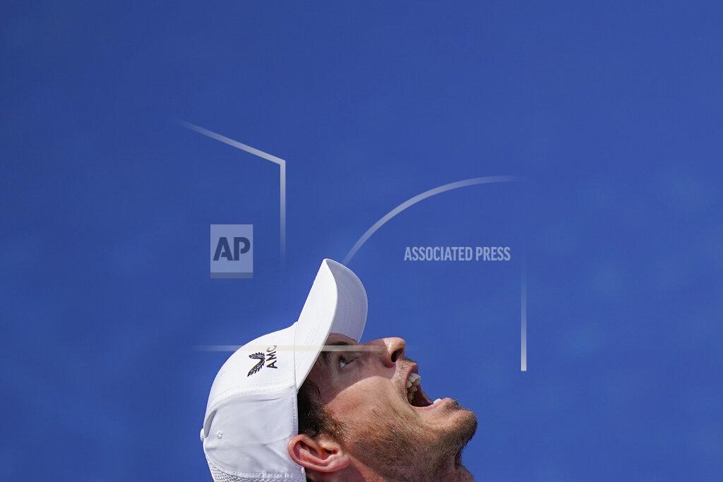 Frank Franklin Ii Andy Murray, of the United Kingdom, serves to Frances Tiafoe, of the United States, at the Western & Southern Open tennis tournament, Saturday, Aug. 22, 2020, in New York. (AP Photo/Frank Franklin II)