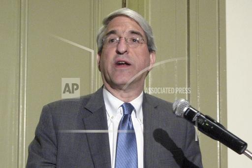 FILE &mdash; Yale University President Peter Salovey speaks during a news conference in New Haven, CT, April 27, 2016. Salovey, who has led the Ivy League school for the past decade, announced Thursday, Aug. 31, 2023, that he will step down from his post next year and plans to return to Yale's faculty. (AP Photo/Pat Eaton-Robb, File)