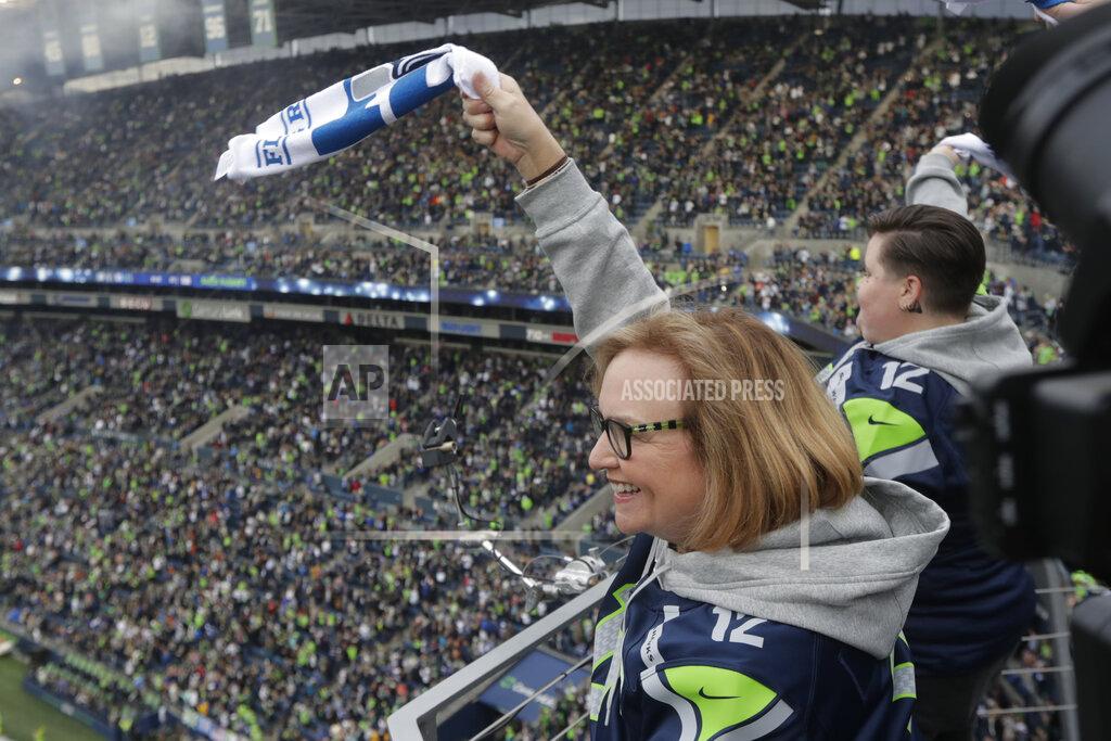 Stephen Brashear Seattle Seahawks owner Jody Allen waves a towel before the team's NFL football game against the Los Angeles Rams, Thursday, Oct. 3, 2019, in Seattle. (AP Photo/Stephen Brashear)