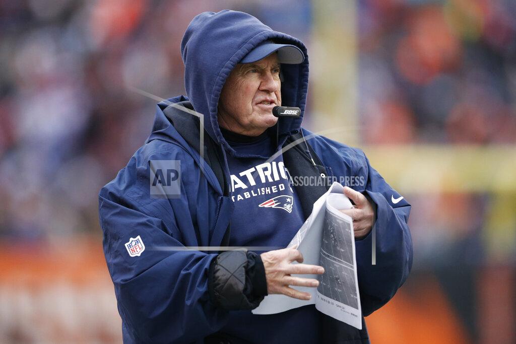 Gary Landers FILE - In this Dec. 15, 2019, file photo, New England Patriots coach Bill Belichick stands on the sideline during the second half of the team's NFL football game against the Cincinnati Bengals in Cincinnati. The Patriots have been fined $1.1 million by the NFL for inappropriately filming the Cincinnati Bengals’ sideline during a game last season. On Sunday, June 28, 2020, the league also took away a third-round pick in the 2021 draft. “I personally have never viewed any video footage at all, anything that those production people have done, other than what’s shown on public television or something like that,” Belichick said in December. (AP Photo/Gary Landers, File)