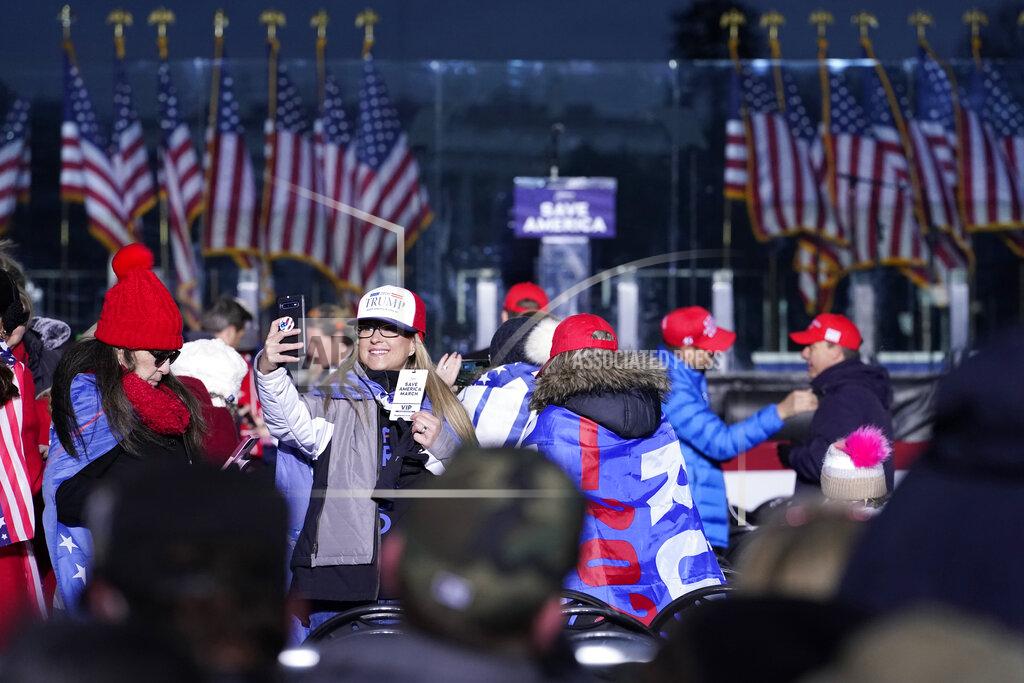 Jacquelyn Martin FILE - In this Jan. 6, 2021 file photo people arrive to attend a rally in support of President Donald Trump. An AP review of records finds that members of President Donald Trump’s failed campaign were key players in the Washington rally that spawned a deadly assault on the U.S. Capitol last week.(AP Photo/Jacquelyn Martin, File)