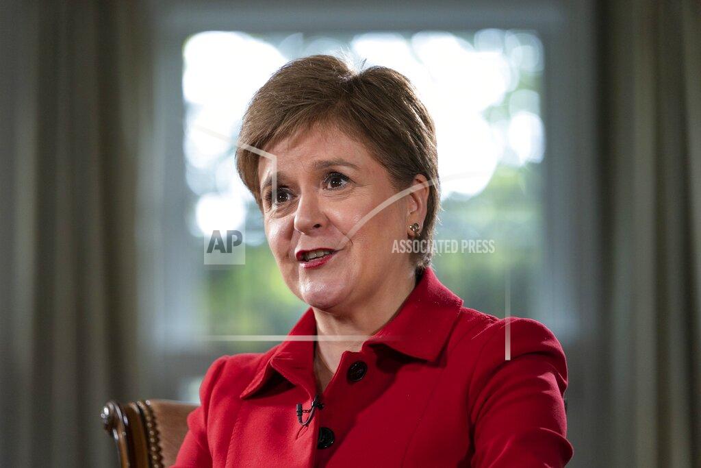 Jacquelyn Martin The First Minister of Scotland, Nicola Sturgeon, is interviewed, Tuesday, May 17, 2022, in Washington. Sturgeon spoke to the Associated Press Tuesday on her first US visit since the COVID lockdown. (AP Photo/Jacquelyn Martin)