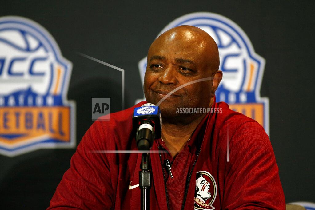 Nell Redmond Florida State coach Leonard Hamilton answers a question during the Atlantic Coast Conference NCAA college basketball media day in Charlotte, N.C., Tuesday, Oct. 8, 2019. (AP Photo/Nell Redmond)