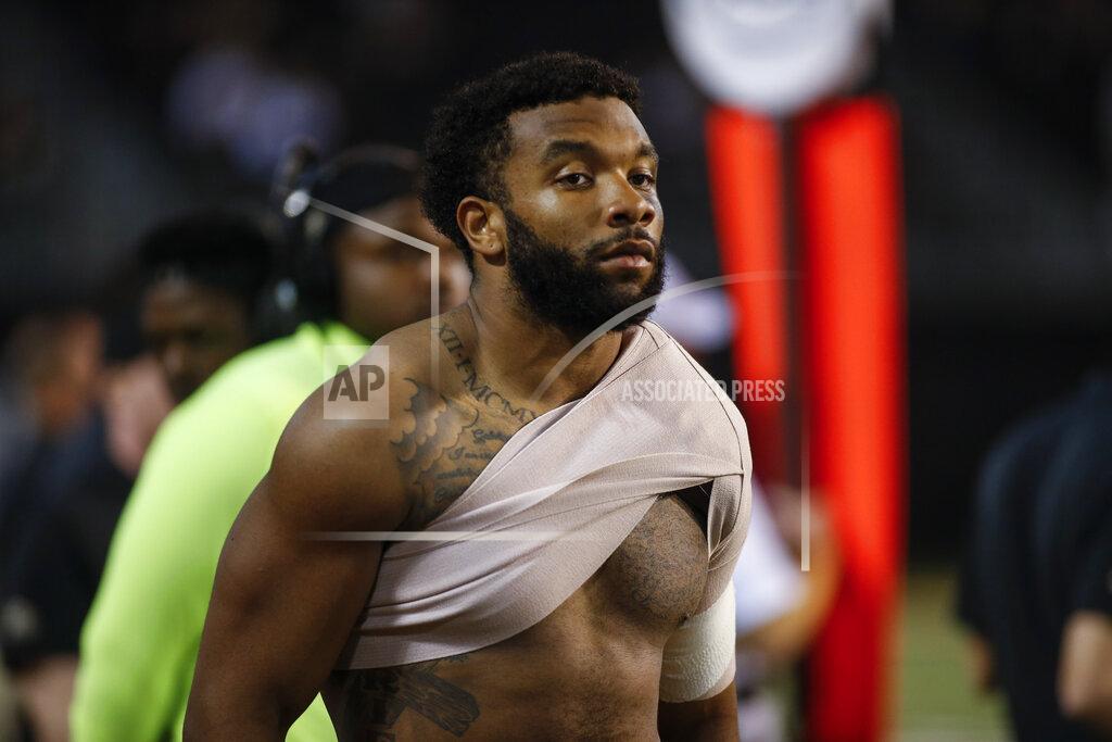 Nell Redmond Injured Wake Forest quarterback Jamie Newman watches his team play Louisville during the second half of an NCAA college football game in Winston-Salem, N.C., Saturday, Oct. 12, 2019. Louisville won 62-59. (AP Photo/Nell Redmond)