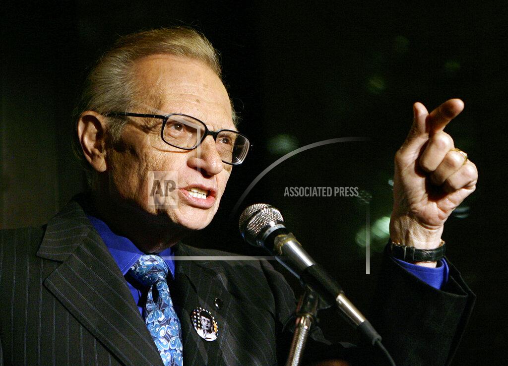 Stuart Ramson FILE - In this April 18, 2007 file photo, Larry King speaks to guests at a party held by CNN, celebrating King's fifty years of broadcasting in New York. King, who interviewed presidents, movie stars and ordinary Joes during a half-century in broadcasting, has died at age 87. Ora Media, the studio and network he co-founded, tweeted that King died Saturday, Jan. 23, 2021 morning at Cedars-Sinai Medical Center in Los Angeles. ( AP Photo/Stuart Ramson, File)