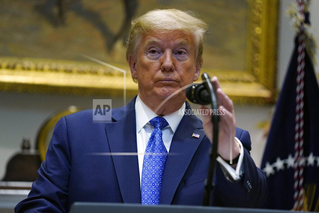 President Donald Trump speaks during an event on the food supply chain amid the coronavirus pandemic, in the Roosevelt Room of the White House, Tuesday, May 19, 2020, in Washington. (AP Photo/Evan Vucci)