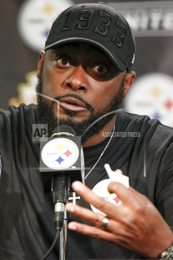 Keith Srakocic Pittsburgh Steelers head coach Mike Tomlin speaks during a news conference after an NFL football game against the Los Angeles Rams, Sunday, Nov. 10, 2019, in Pittsburgh. (AP Photo/Keith Srakocic)