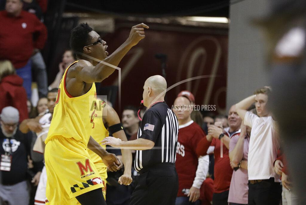 Darron Cummings Maryland's Jalen Smith (25) celebrates after his team defeated Indiana in an NCAA college basketball game, Sunday, Jan. 26, 2020, in Bloomington, Ind. (AP Photo/Darron Cummings)