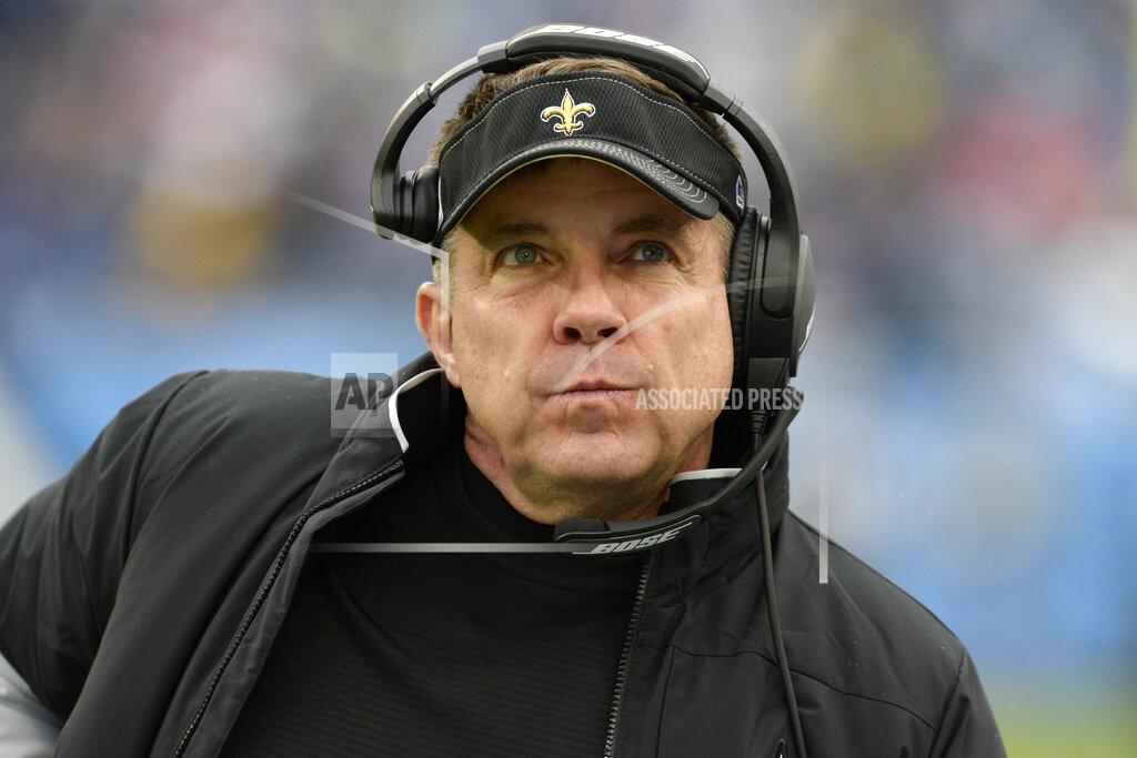 Mark Zaleski New Orleans Saints head coach Sean Payton watches from the sideline in the second half of an NFL football game against the Tennessee Titans Sunday, Dec. 22, 2019, in Nashville, Tenn. (AP Photo/Mark Zaleski)