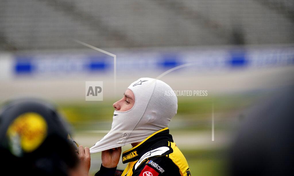 Lm Otero Christopher Bell prepares to drive in qualifying for the NASCAR All-Star auto race at Texas Motor Speedway in Fort Worth, Texas, Saturday, May 21, 2022. (AP Photo/LM Otero)