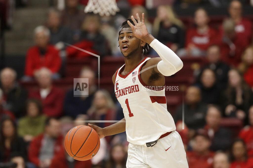 Jeff Chiu Stanford guard Daejon Davis brings the ball up during the first half of the team's NCAA college basketball game against California in Stanford, Calif., Thursday, Jan. 2, 2020. (AP Photo/Jeff Chiu)