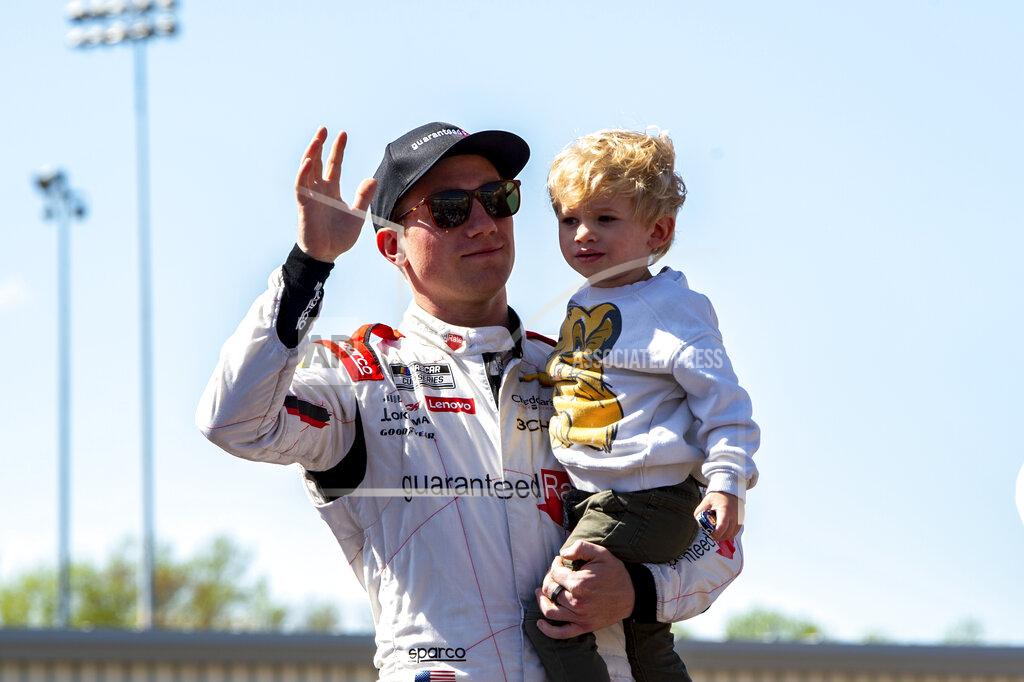 Mike Caudill Tyler Reddick is introduced during driver introductions at a NASCAR Cup Series auto race at Richmond Raceway on Sunday, April 3, 2022, in Richmond, Va. (AP Photo/Mike Caudill)