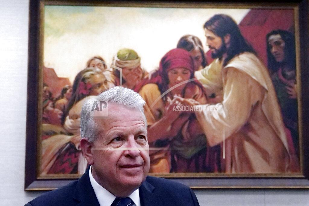 Rick Bowmer In this May 26, 2020, photo, Brent H. Nielson, executive director of the The Church of Jesus Christ of Latter-day Saints' Missionary Department, looks on during an interviewin Salt Lake City. After hastily bringing home 26,000 young men and women who were serving in foreign countries, the faith has begun sending many of them out again in their home countries with a new focus on online work that could stick even when the pandemic is over, church officials told The Associated Press. (AP Photo/Rick Bowmer)