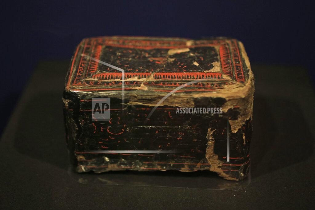 Peter Dejong FILE - In this Friday April 4, 2014 file photo, A Chinese lacquer box from the first century A.D. is displayed as part of the exhibit called The Crimea - Gold and Secrets of the Black Sea, at Allard Pierson historical museum in Amsterdam. A Dutch appeals court rules Tuesday Oct. 26, 2021, on ownership of a trove of Crimean historical artifacts that were loaned to an Amsterdam museum shortly before Russia annexed the region. A lower court ruled in 2016 that the treasures should be handed to the Ukrainian government. (AP Photo/Peter Dejong, file)