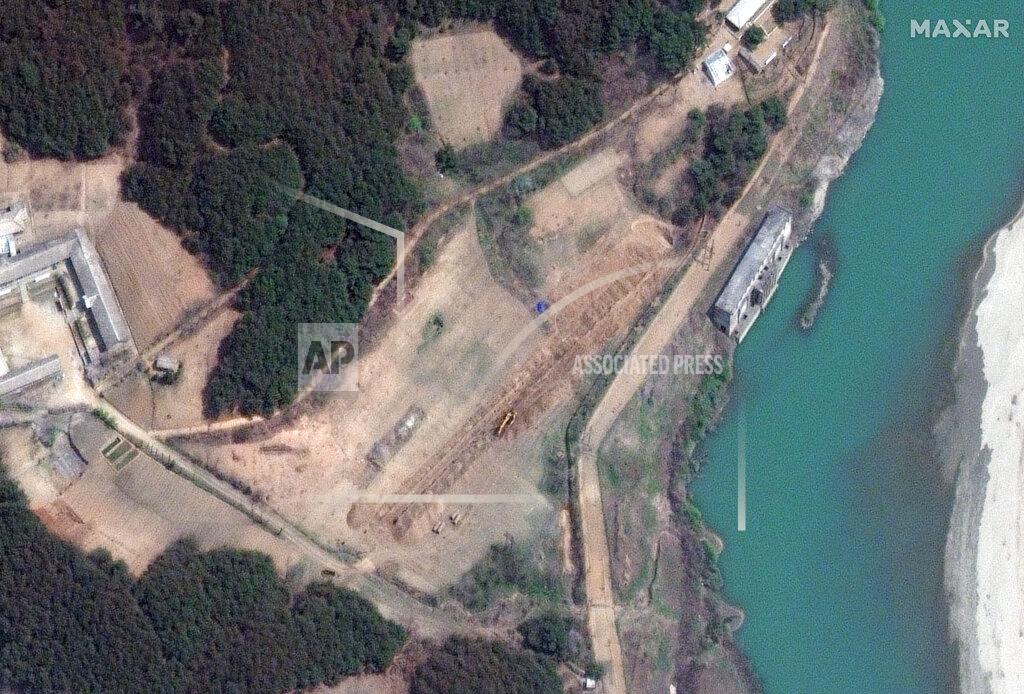 Uncredited This satellite image provided by Maxar Technologies shows a closer view of new excavation at the Yongbyon facility in North Korea, April 20, 2022. (Satellite image ©2022 Maxar Technologies via AP)