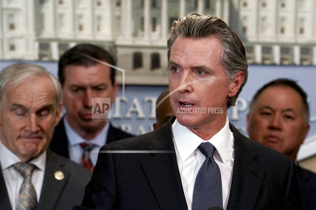 Rich Pedroncelli California Gov. Gavin Newsom discusses the recent mass shooting in Texas, during a news conference in Sacramento, Calif., Wednesday, May 25, 2022. Flanked by lawmakers from both houses of the state legislature, Newsom said he is ready to sign more restrictive gun measures passed by lawmakers.(AP Photo/Rich Pedroncelli)