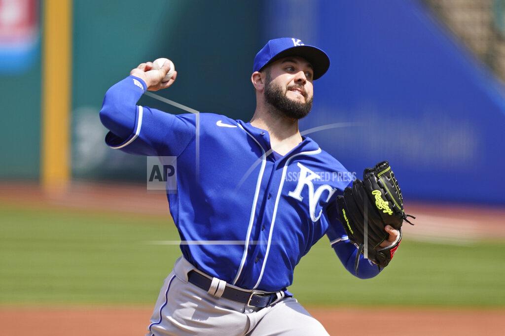 Tony Dejak Kansas City Royals starting pitcher Jakob Junis delivers in the first inning of a baseball game against the Cleveland Indians, Wednesday, April 7, 2021, in Cleveland. (AP Photo/Tony Dejak)