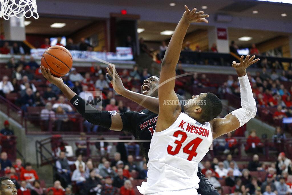 Jay Laprete Rutgers' Shaq Carter, left, shoots past Ohio State's Kaleb Wesson during the first half of an NCAA college basketball game Wednesday, Feb. 12, 2020, in Columbus, Ohio. (AP Photo/Jay LaPrete)