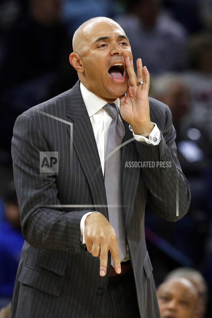 Nam Y. Huh FILE - In this Nov. 15, 2018, file photo, DePaul coach Dave Leitao shouts to his team during the first half of an NCAA college basketball game against Penn State, in Chicago. The NCAA suspended men’s basketball coach Dave Leitao for the first three games of the regular season Tuesday, July 23, 2019, saying he should have done more to prevent recruiting violations by his staff.
The NCAA also put the Big East program on three years of probation, issued a $5,000 fine and said an undetermined number of games will be vacated because DePaul put an ineligible player on the floor. An unidentified former associate head coach is also facing a three-year show cause order for his role in the violations. (AP Photo/Nam Y. Huh, FIle)