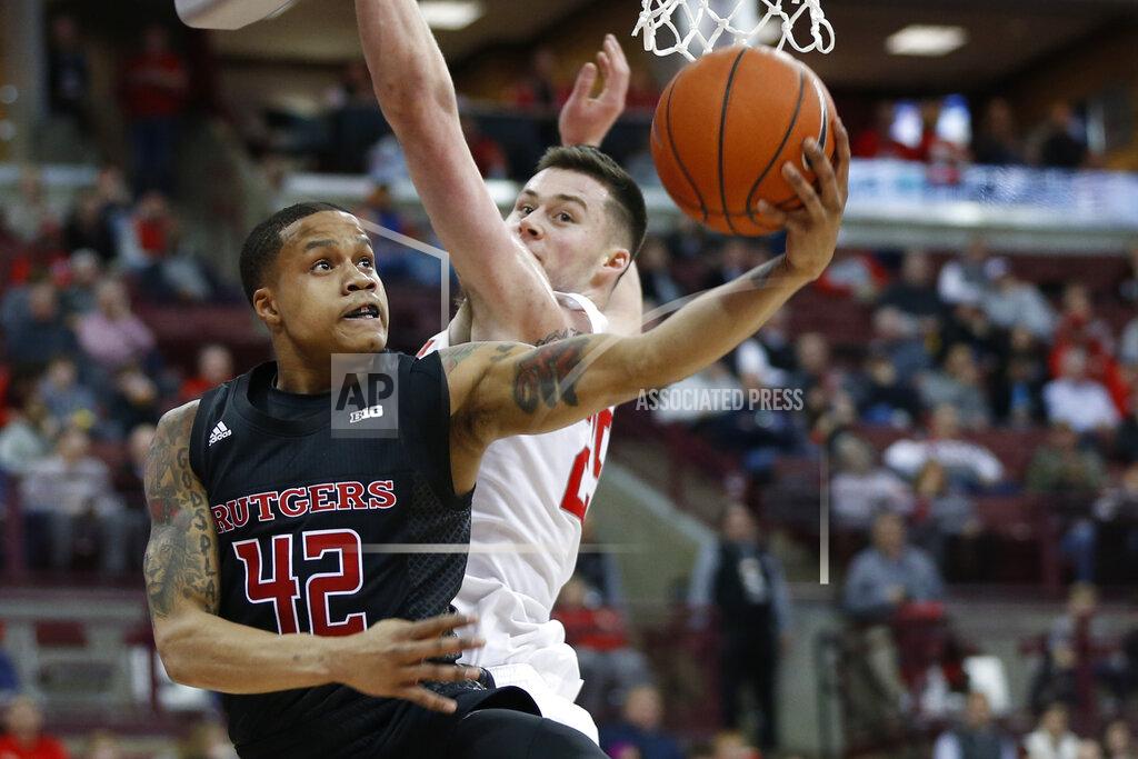 Jay Laprete Rutgers' Jacob Young, (42) shoots past Ohio State's Kyle Young during the first half of an NCAA college basketball game Wednesday, Feb. 12, 2020, in Columbus, Ohio. (AP Photo/Jay LaPrete)