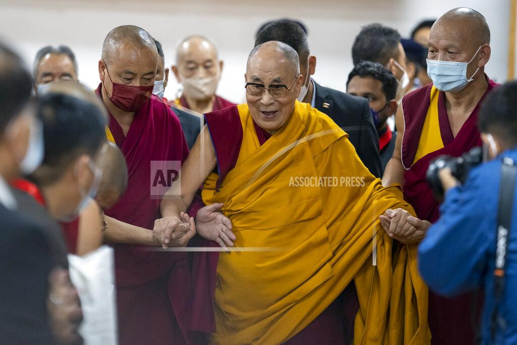 Ashwini Bhatia Tibetan spiritual leader the Dalai Lama arrives to inaugurate a museum containing the archives of the institution of the Dalai Lama in Dharmsala, India, Wednesday, July 6, 2022. Exile Tibetans also celebrated their spiritual leader's 87th birthday today. (AP Photo/Ashwini Bhatia)