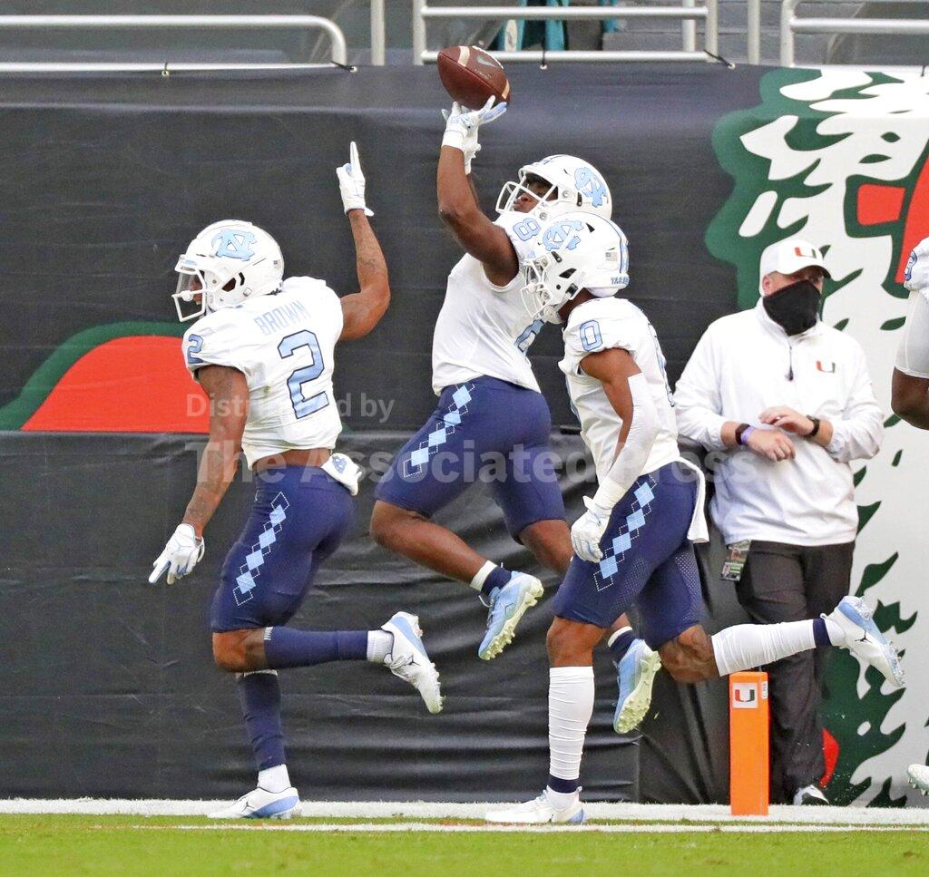 No. 20 UNC Runs Wild, Rolls Past No. 9 Miami 62-26 No. 20 UNC Runs Wild, Rolls Past No. 9 Miami 62-26