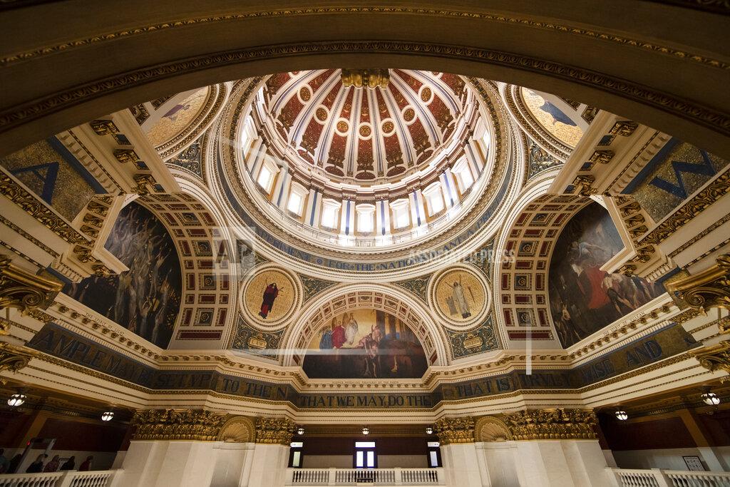Matt Rourke FILE - This Nov. 20, 2019 file photo shows the Pennsylvania Capitol in Harrisburg, Pa. Pennsylvania's once-delayed spring primary in about two weeks will feature legislative and congressional races, a first run for some new paper-record voting systems and the first use of newly legalized mail-in ballots. Voter registration was ending Monday, May 18, 2020 for the June 2 primary, as the latest figures showed Pennsylvanians embracing a new vote-by-mail system. (AP Photo/Matt Rourke, File)