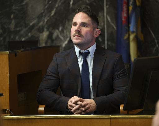 Nick Ejak, who was in charge of discipline at Oxford High School, testifies during Jennifer Crumbley's trial at Oakland County Courthouse, Tuesday, Jan. 30, 2024, in Pontiac, Mich. Crumbley, 45, is charged with involuntary manslaughter. Prosecutors say she and her husband were grossly negligent and could have prevented the four deaths if they had tended to their son&rsquo;s mental health. They&rsquo;re also accused of making a gun accessible at home. (Clarence Tabb Jr./Detroit News via AP)