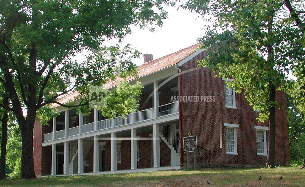 Uncredited This undated photo shows the Shawnee Indian Mission in Fairway, Kan. The leader of an American Indian tribe is concerned that the former Kansas boarding school will be left out of a federal initiative seeking to determine whether thousands of Native American children were buried at schools across the country in the 1800s and early 1900s. (The Kansas City Star via AP)