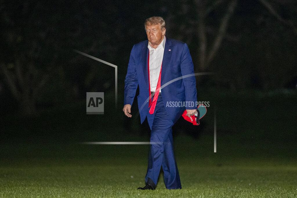 Patrick Semansky FILE - In this June 21, 2020, file photo, President Donald Trump walks on the South Lawn of the White House in Washington, after stepping off Marine One as he returns from a campaign rally in Tulsa, Okla. (AP Photo/Patrick Semansky, File)