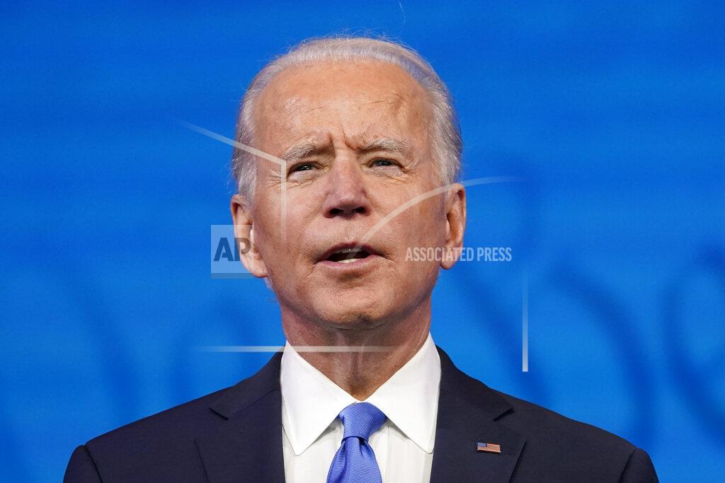 President-elect Joe Biden speaks after the Electoral College formally elected him as president, Monday, Dec. 14, 2020, at The Queen theater in Wilmington, Del. (AP Photo/Patrick Semansky)