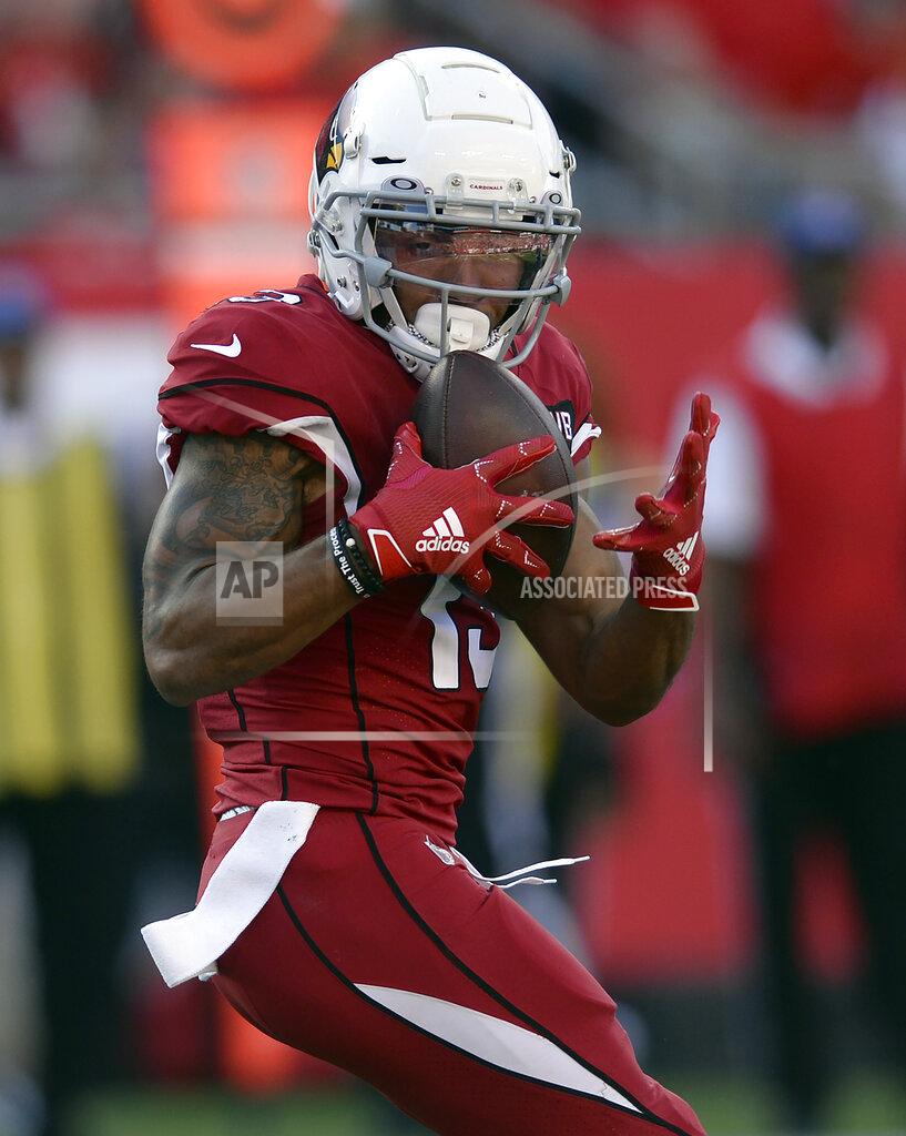 Jason Behnken Arizona Cardinals wide receiver Christian Kirk (13) pulls in a 15-yard touchdown pass against the Tampa Bay Buccaneers during the second half of an NFL football game Sunday, Nov. 10, 2019, in Tampa, Fla. (AP Photo/Jason Behnken)