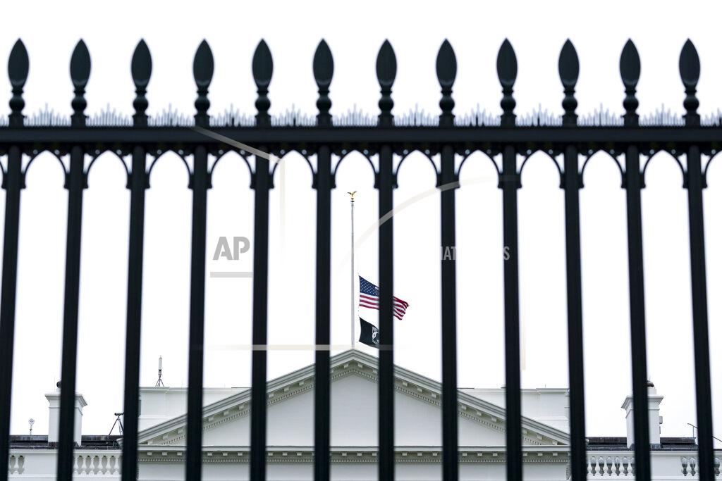 Alex Brandon The flags fly at half-staff over the White House by order of President Joe Biden, Wednesday, May 25, 2022, in Washington. (AP Photo/Alex Brandon)