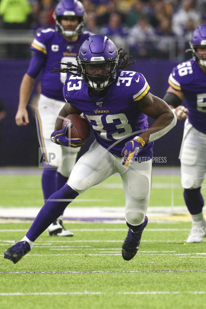 Margaret Bowles Minnesota Vikings running back Dalvin Cook (33) carries the ball in an NFL game against the Detroit Lions, Sunday, Dec. 8, 2019 in Minneapolis. The Vikings defeated the Lions 20-7. (Margaret Bowles via AP)