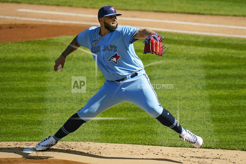Frank Franklin Ii Toronto Blue Jays Alek Manoah delivers a pitch during the first inning of the first game of a baseball doubleheader against the New York Yankees Thursday, May 27, 2021, in New York. (AP Photo/Frank Franklin II)