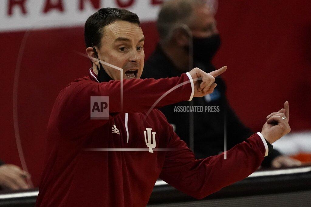 Morry Gash Indiana head coach Archie Miller reacts during the first half of an NCAA college basketball game against WisconsinThursday, Jan. 7, 2021, in Madison, Wis. (AP Photo/Morry Gash)