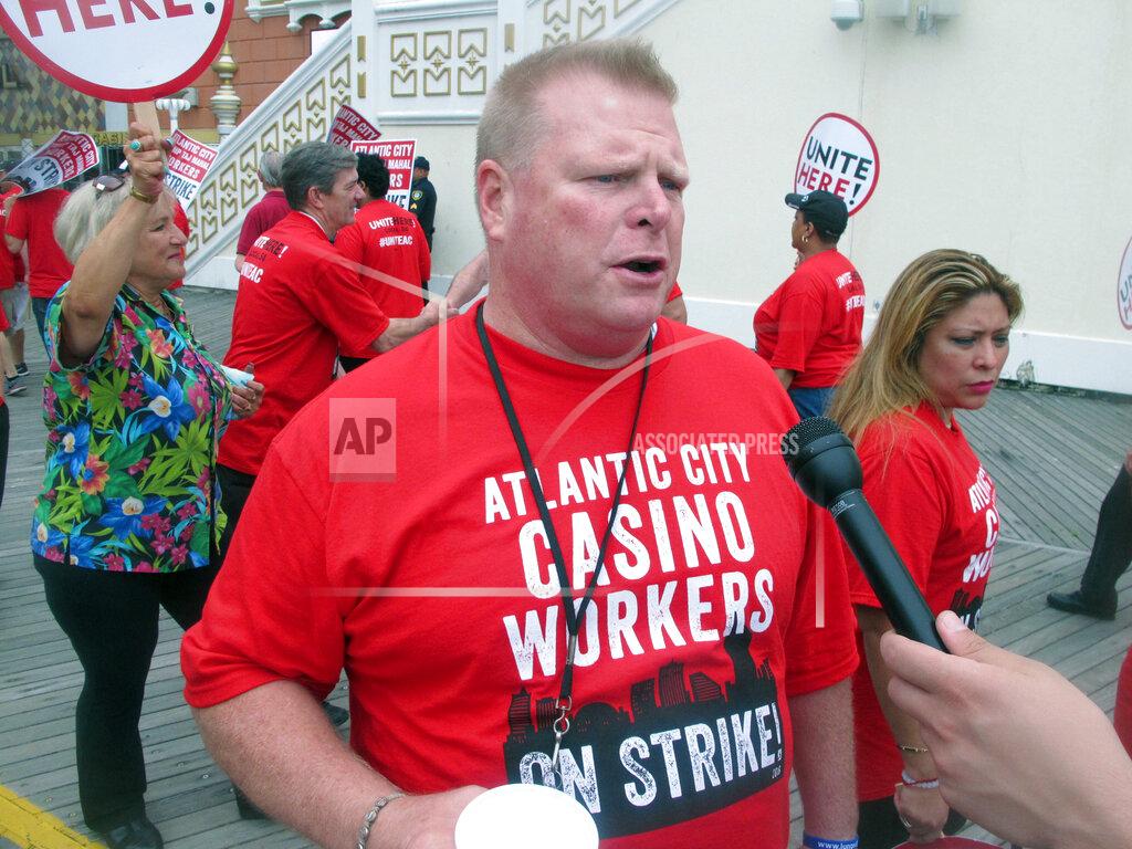 Wayne Parry Bob McDevitt, head of Atlantic City's main casino workers union, speaks with reporters on the Atlantic City, N.J. Boardwalk on July 1, 2016, hours after the union went on strike against the Trump Taj Mahal casino, which shut down little more than three months later. On May 20, 2022, the union launched a web site warning casino customers that "labor disputes" could happen if the casinos don't reach new contracts by the May 31 deadline. (AP Photo/Wayne Parry)