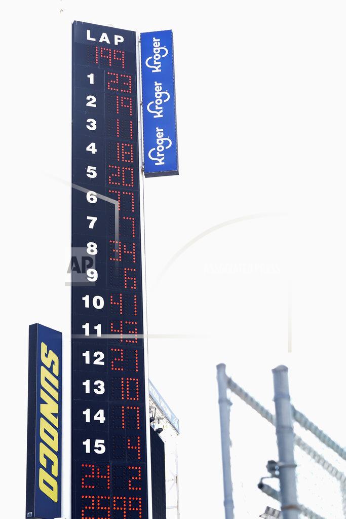 John Raoux The leaderboard for a NASCAR Daytona 500 auto race practice session shows Bubba Wallace (23) at the top at Daytona International Speedway, Wednesday, Feb. 10, 2021, in Daytona Beach, Fla. (AP Photo/John Raoux)