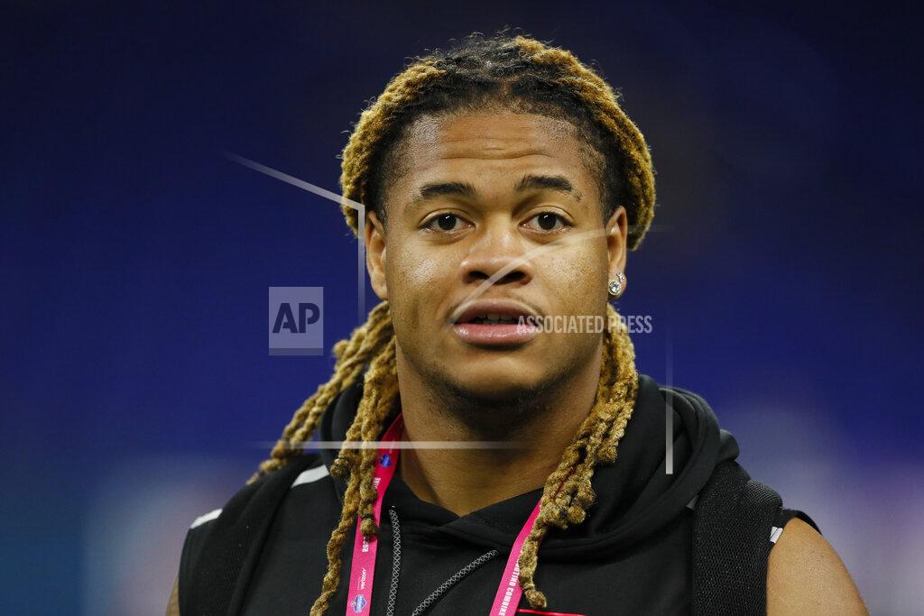 Charlie Neibergall FILE - In this Feb. 20, 2020, file photo, Ohio State defensive lineman Chase Young watches a drill at the NFL football scouting combine in Indianapolis. Young is a likely first round pick in the NFL Draft Thursday, April 23, 2020. (AP Photo/Charlie Neibergall, File)