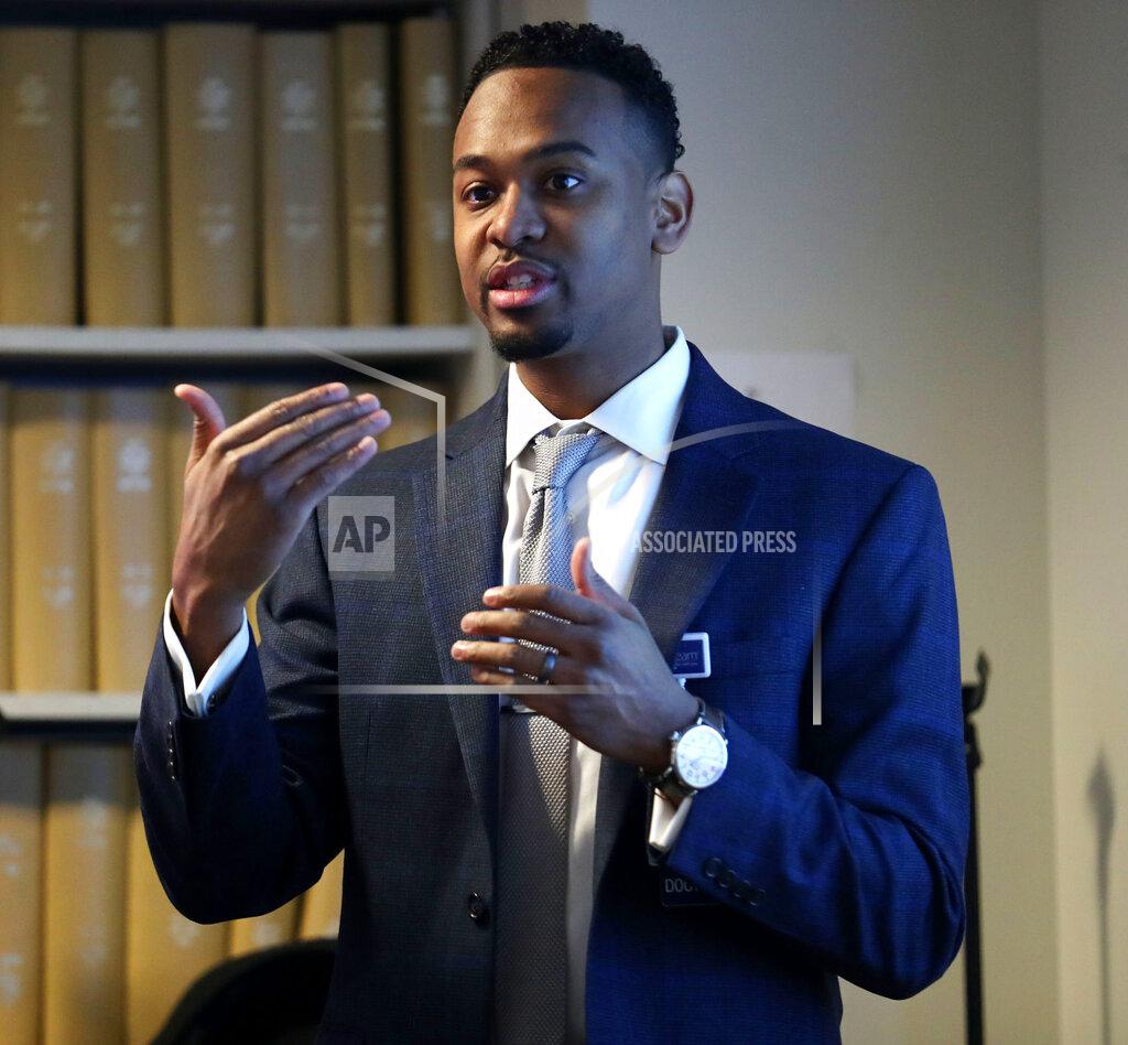 Zack Wajsgras In this March 2018 photo, Cameron Webb teaches during a section of a health policy class at the University of Virginia Medical Center in Charlottesville, Va. Webb, a political newcomer, says he didn't plan it this way, but his campaign was made for these unprecedented times. With the country gripped by a pandemic and racial unrest, Webb is a Black doctor and lawyer who is the director of health policy and equity at the University of Virginia. “I feel like the moment is one that my campaign is literally built for," Webb said in an interview with The Associated Press on Wednesday, June 24, 2020, a day after he handily won the Democratic primary in Virginia's 5th Congressional District. (Zack Wajsgras/The Daily Progress via AP)