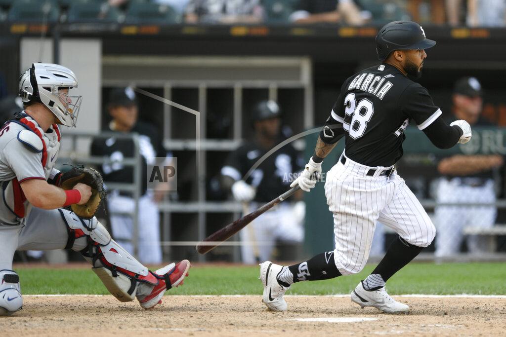 Paul Beaty Chicago White Sox's Leury Garcia watches his single against the Minnesota Twins that drove in the winning run in the 10th inning of a baseball game Wednesday, July 6, 2022, in Chicago. (AP Photo/Paul Beaty)