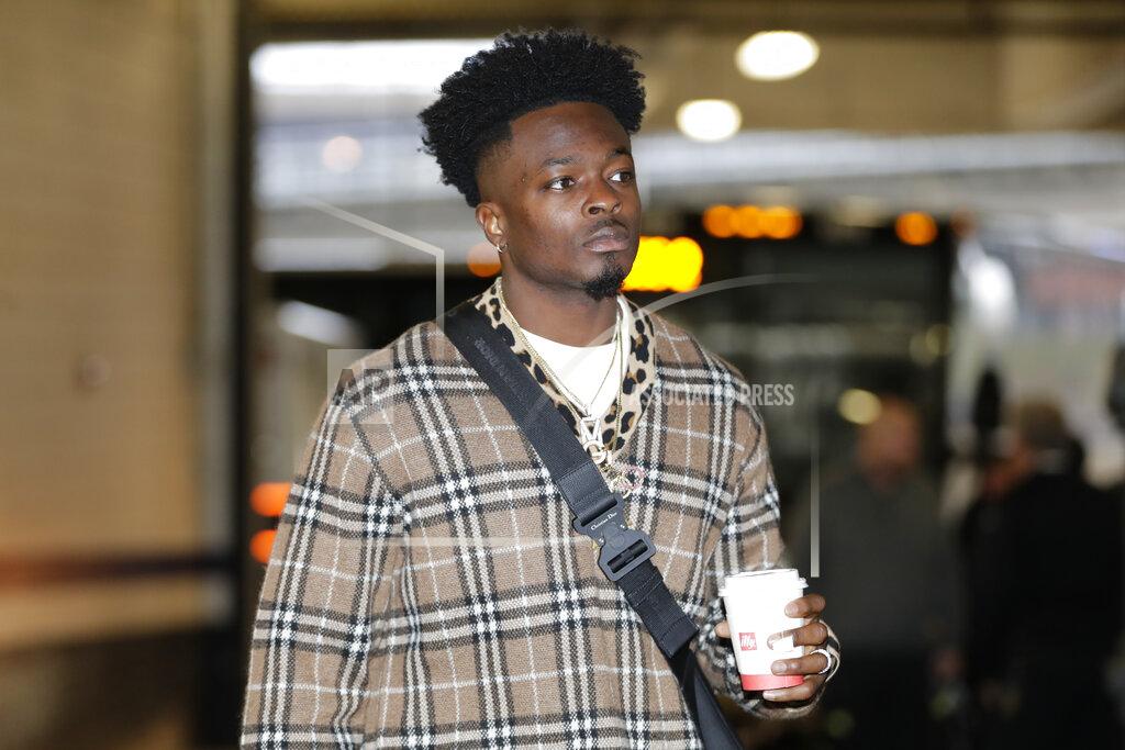 Julio Cortez San Francisco 49ers wide receiver Marquise Goodwin arriving for a NFL football game against the Baltimore Ravens, Sunday, Dec. 1, 2019, in Baltimore, Md. (AP Photo/Julio Cortez)