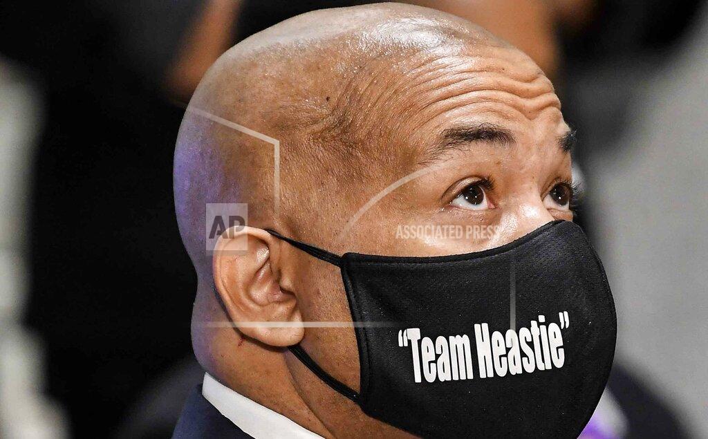 Hans Pennink FILE - This photo from Monday, June 8, 2020, shows New York State Assembly Speaker Carl Heastie, D-Bronx, as he listens during a news briefing at the state Capitol Monday, June 8, 2020, in Albany, N.Y. Heastie said he tested positive for COVID-19 this morning, but "currently experiencing only extremely mild symptoms." Heastie received the first of two COVID vaccine doses on Saturday, March 6th. (AP Photo/Hans Pennink, File)